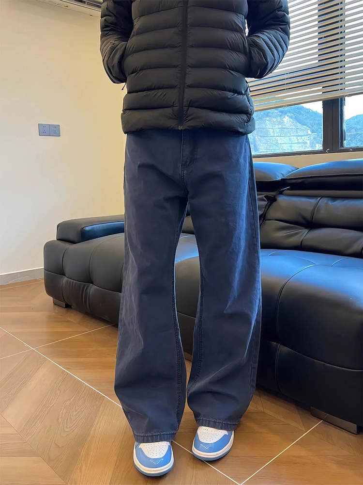 French Streetwear Brand - Cleanfit French Work Blue Jeans Pria