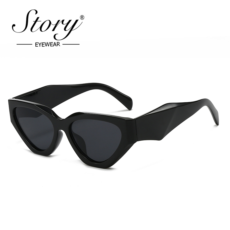 Streetwear Brand With Eye - Kacamata Hitam Trendy Model Cat Eye