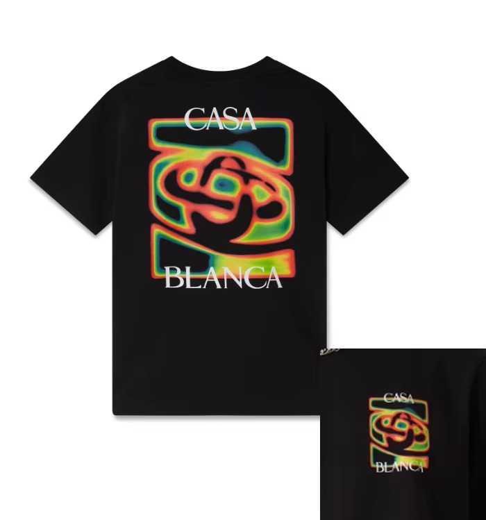 French Streetwear Brand - Kaos Seni Lengkung Klasik Merek Fashion