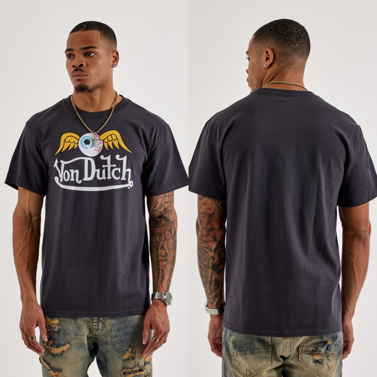 Streetwear Brand With Eye - Kaos T-shirt Katun Grafis Flying Eye