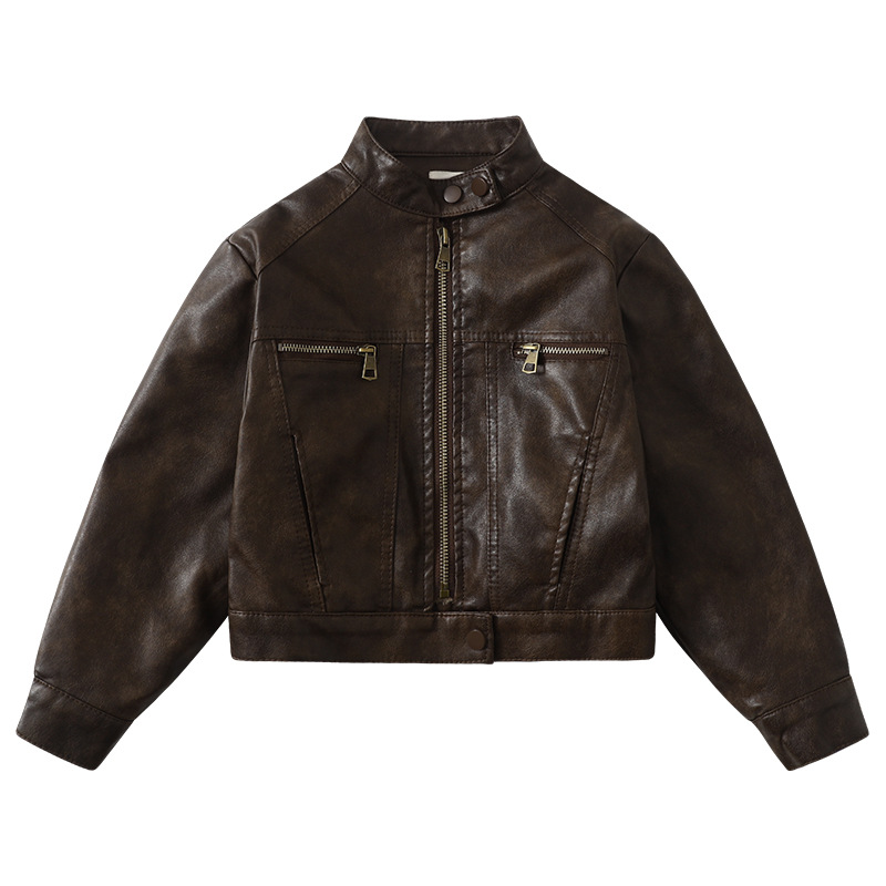 Jaket Kulit PU Anak Laki-laki  - Streetwear Brand Photography ulasan dan harga