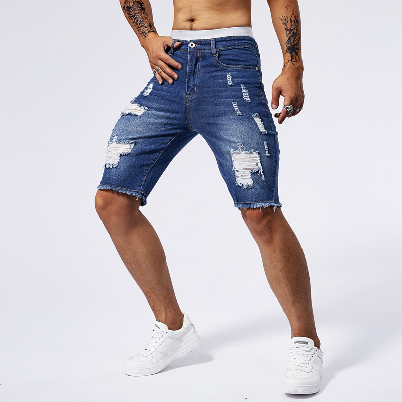Celana Pendek Denim Robek Pria - Streetwear Brand Clothing ulasan dan harga
