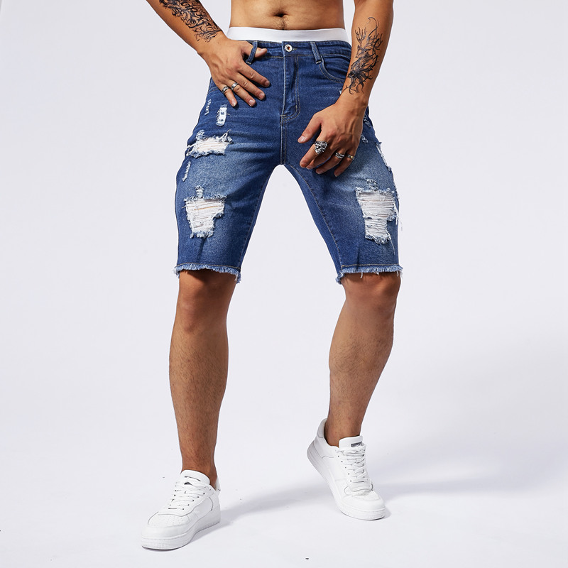 Celana Pendek Denim Robek Pria - Streetwear Brand Clothing ulasan dan harga