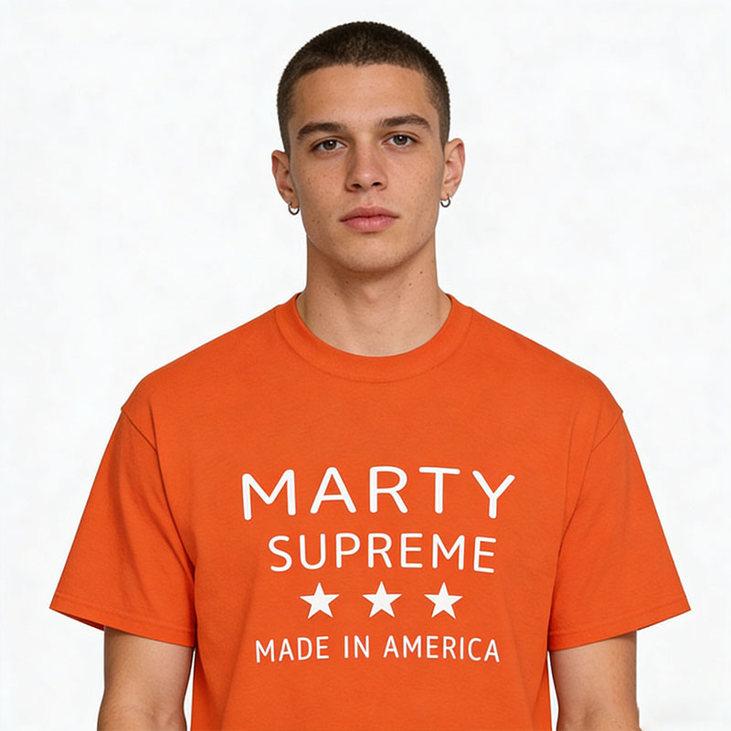 Kaus Katun Oranye Marty Suprem - Supreme Brand Streetwear ulasan dan harga