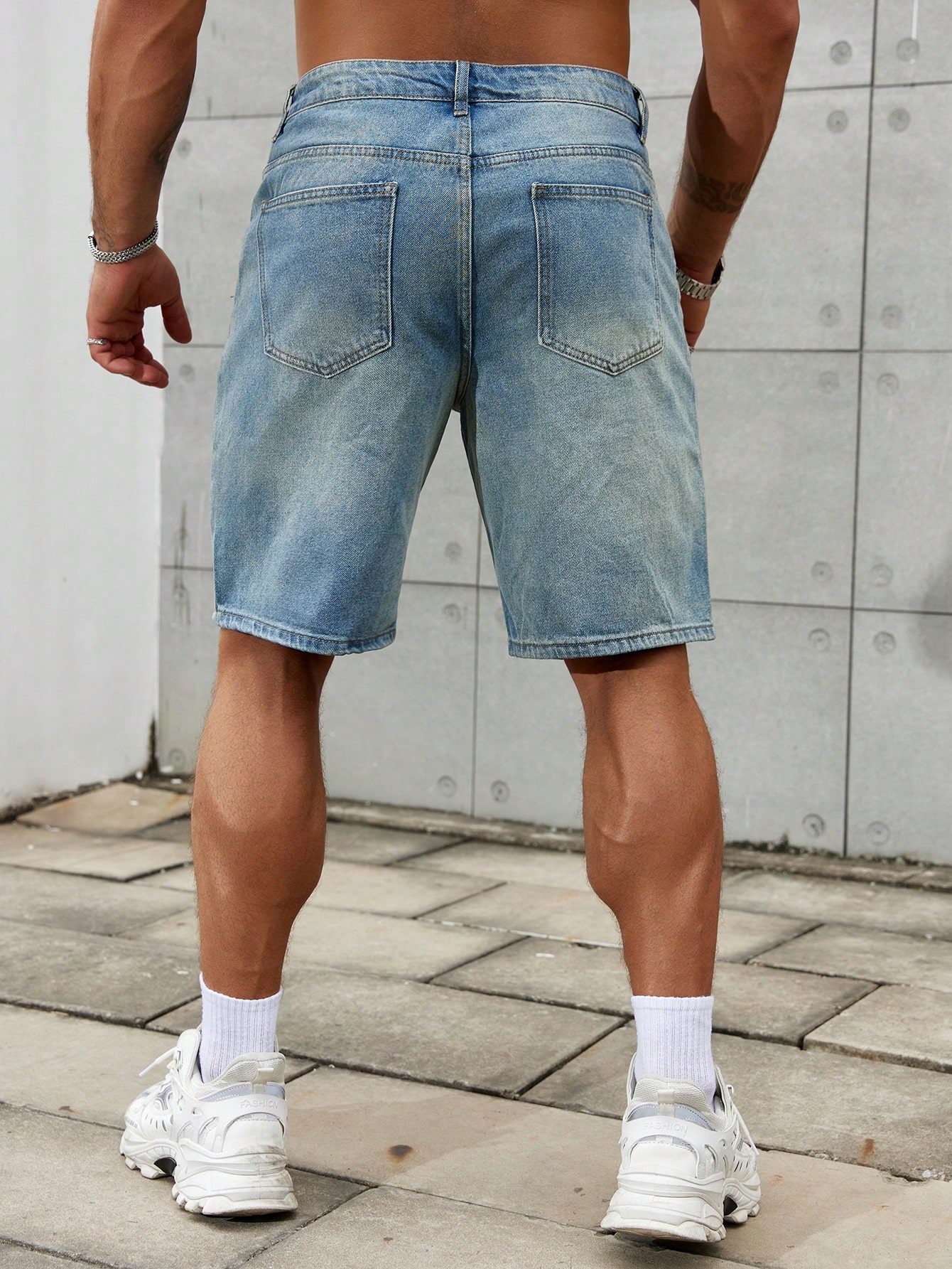 Celana pendek Jeans sobek pria - Streetwear Brand Clothing ulasan dan harga
