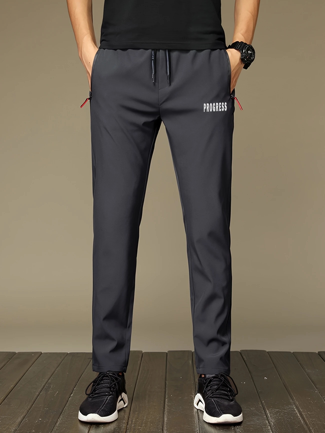 Celana Lurus Kasual Pria Print - Streetwear Brand Joggers ulasan dan harga
