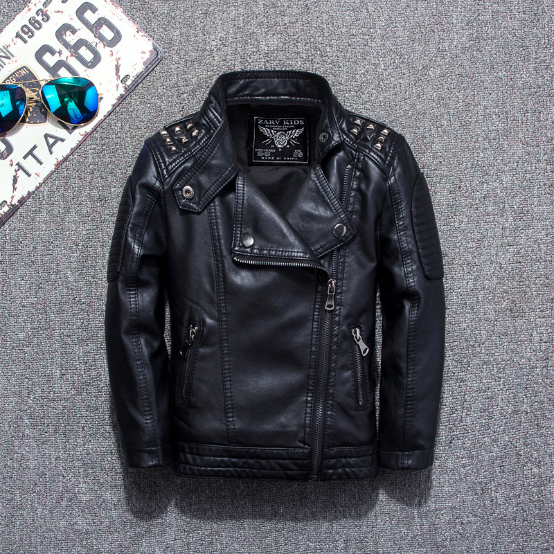 Jaket Kulit PU Anak Laki-laki  - Streetwear Brand Photography ulasan dan harga
