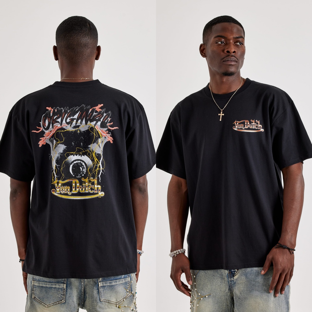Kaos Katun Grafis Logo Flying  - Streetwear Brand With Eye ulasan dan harga
